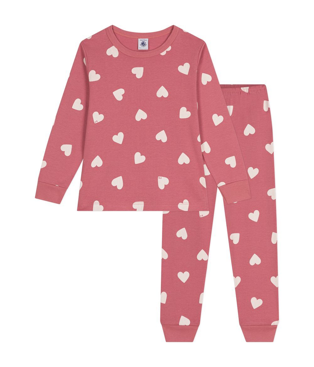 PETIT BATEAU - Girls' Long Pyjamas - Rosewood