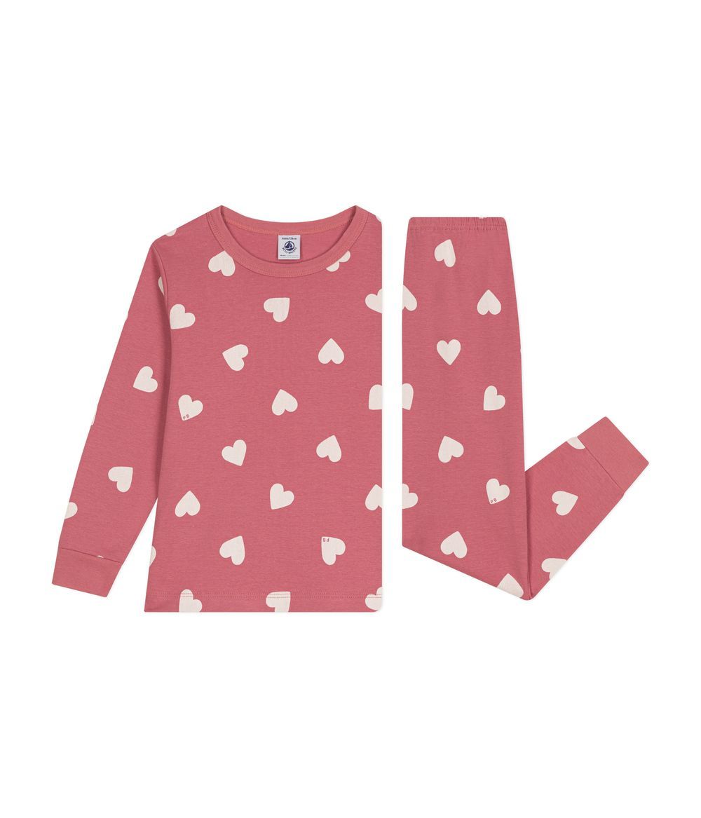 PETIT BATEAU - Girls' Long Pyjamas - Rosewood