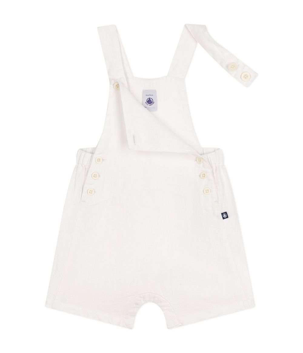 Petit Bateau - Babies' Short Linen Dungarees