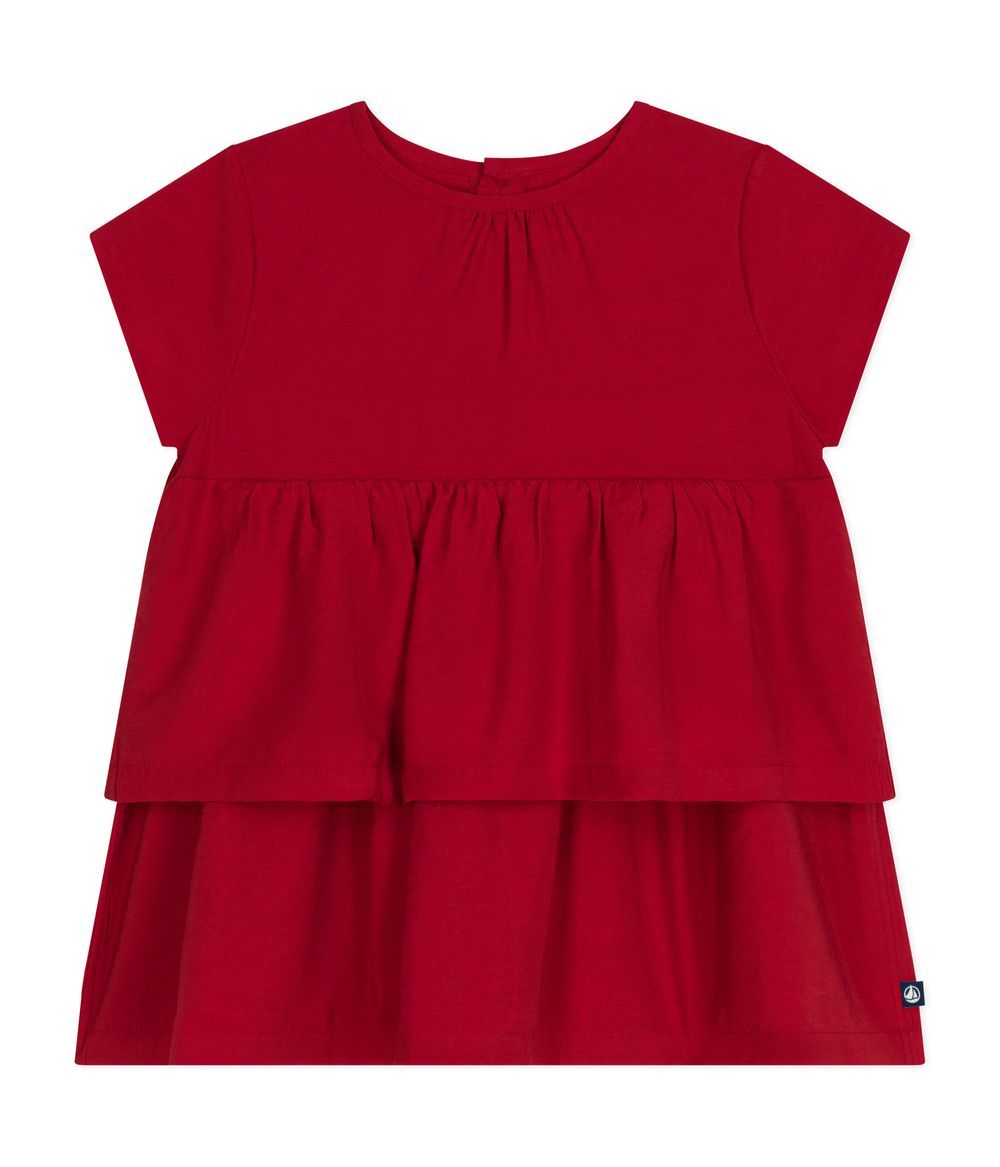 Petit Bateau - Babies' Short-Sleeved Dress - Aurora Red