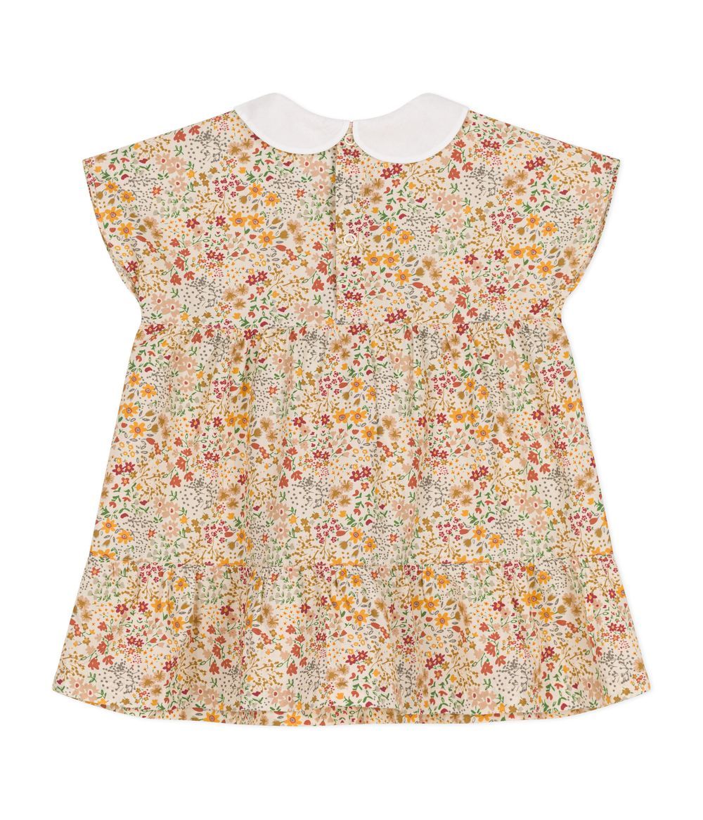 Petit Bateau - Babies' Short-Sleeved Poplin Dress - Multicolor