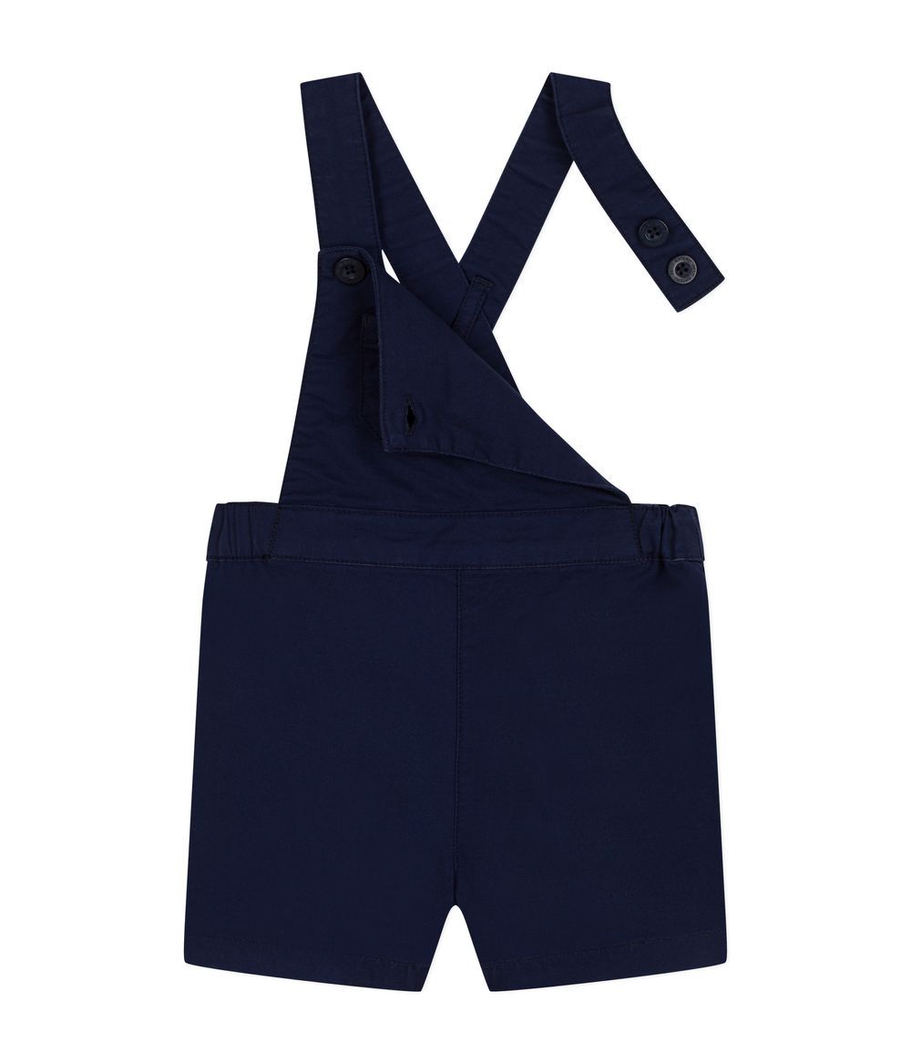 Petit Bateau - Babies' Serge Dungaree Shorts - Medieval Blue