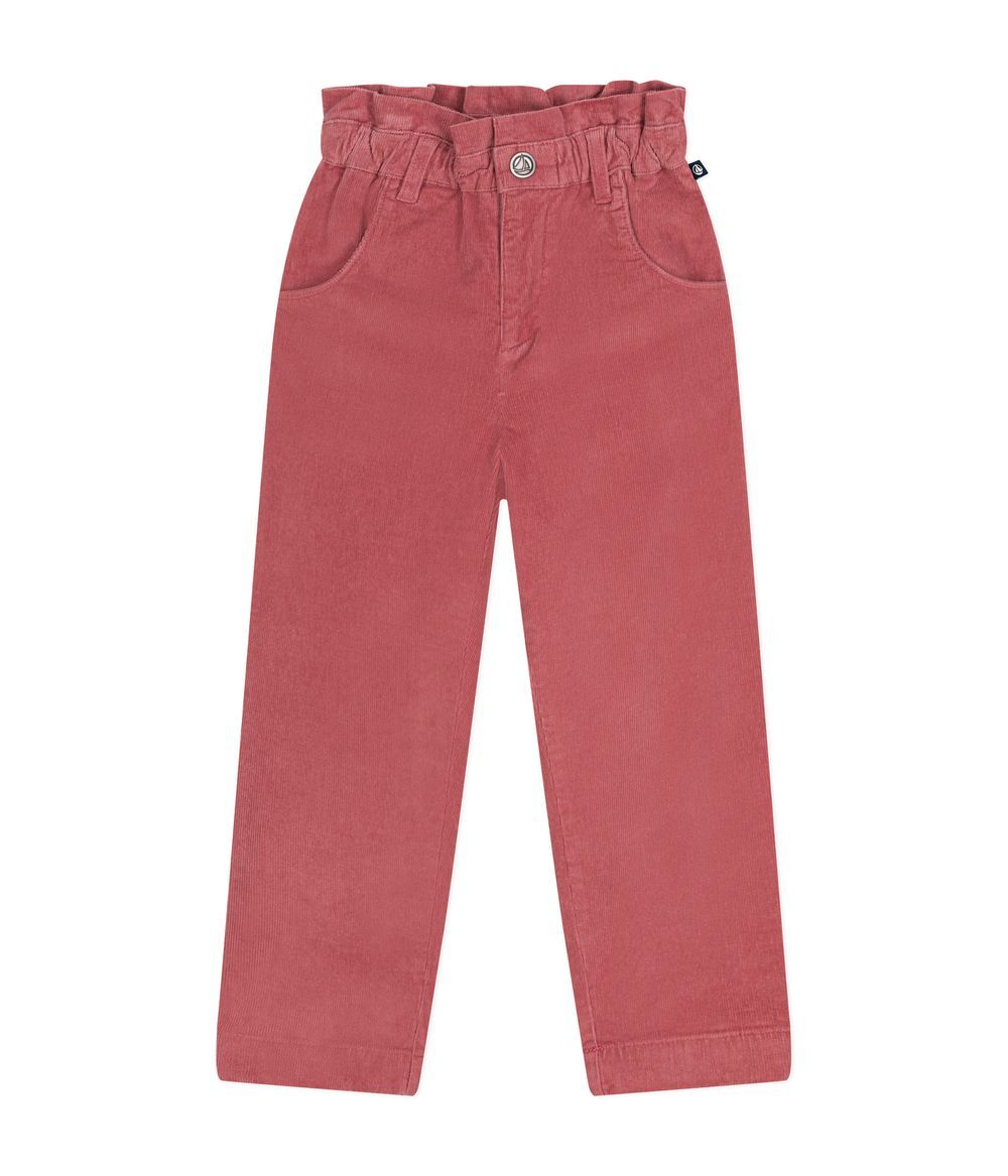 Petit Bateau - Girls' Corduroy Trousers - Rosewood Pink