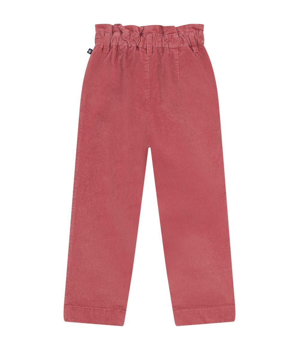 Petit Bateau - Girls' Corduroy Trousers - Rosewood Pink