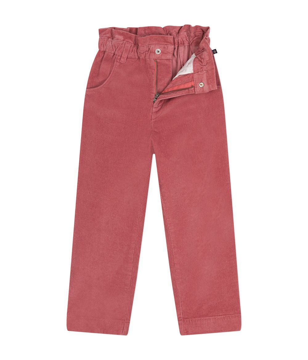 Petit Bateau - Girls' Corduroy Trousers - Rosewood Pink