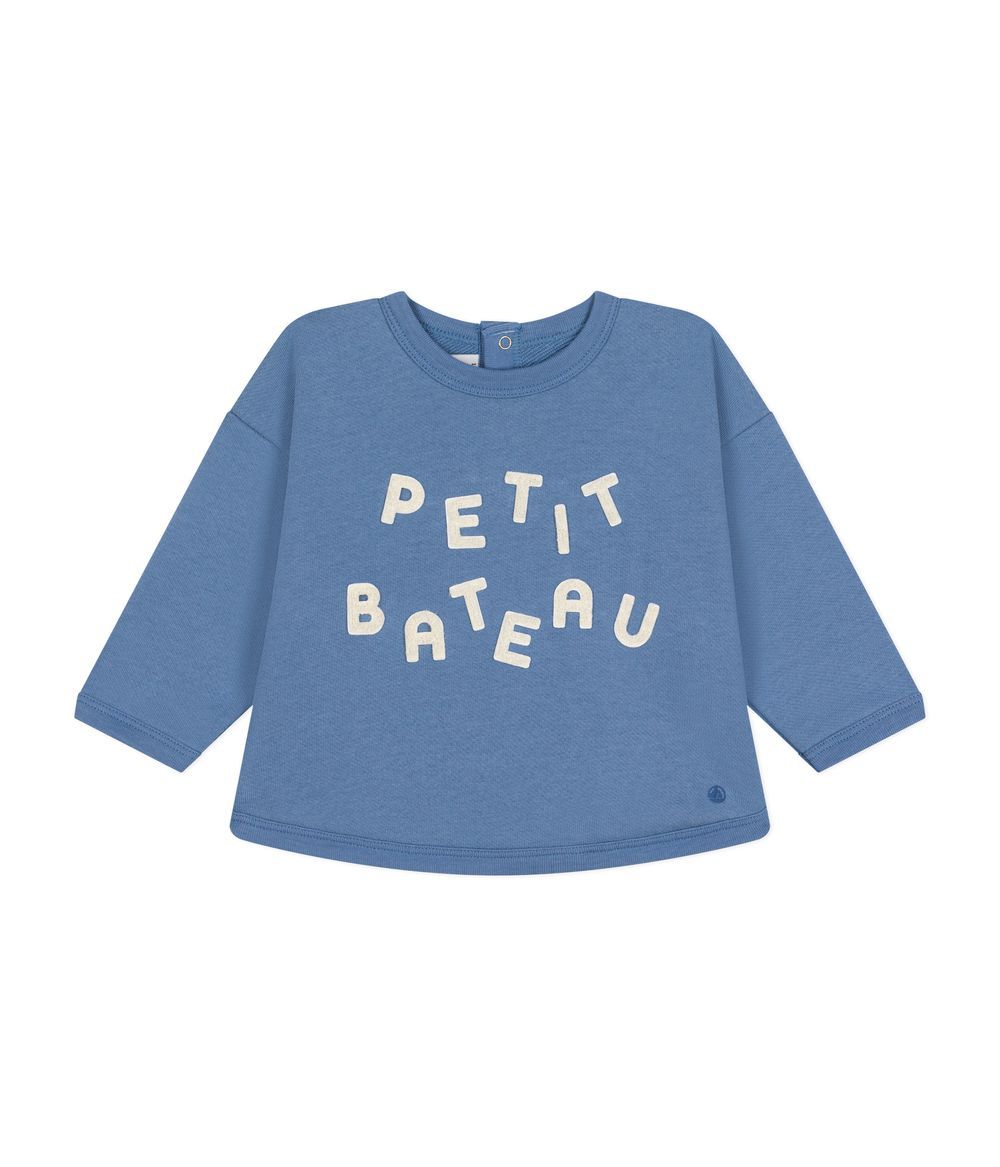 Petit Bateau - Babies' Fleece Sweatshirt - Beach Blue