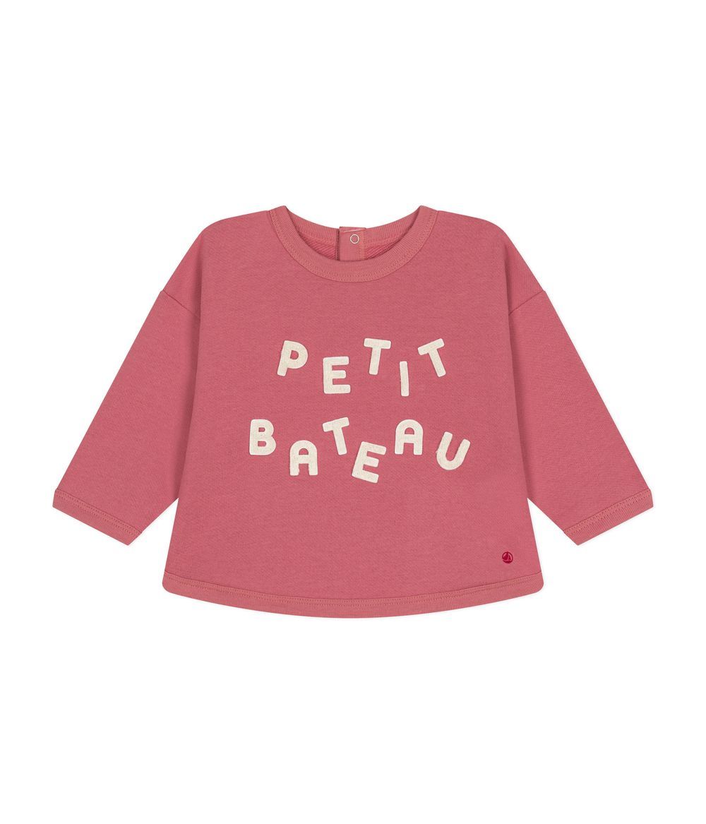 Petit Bateau - Babies' Fleece Sweatshirt - Rosewood Pink