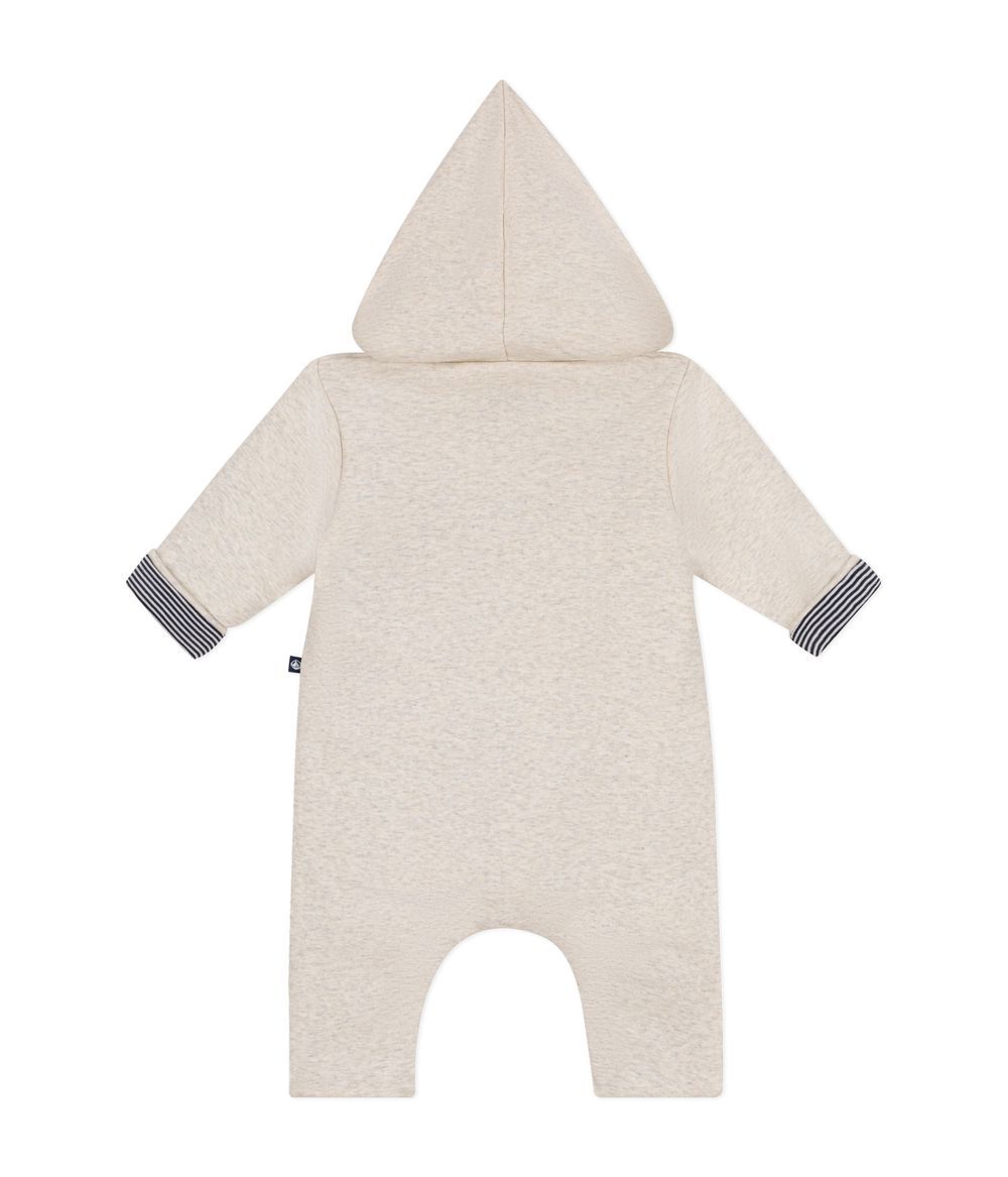 Petit Bateau - Babies' Padded Hooded Cotton Jumpsuit - Montelimar