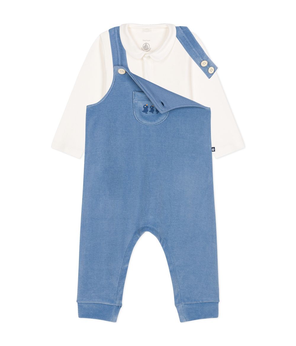 Petit Bateau - Babies' Corduroy Dungaree Set