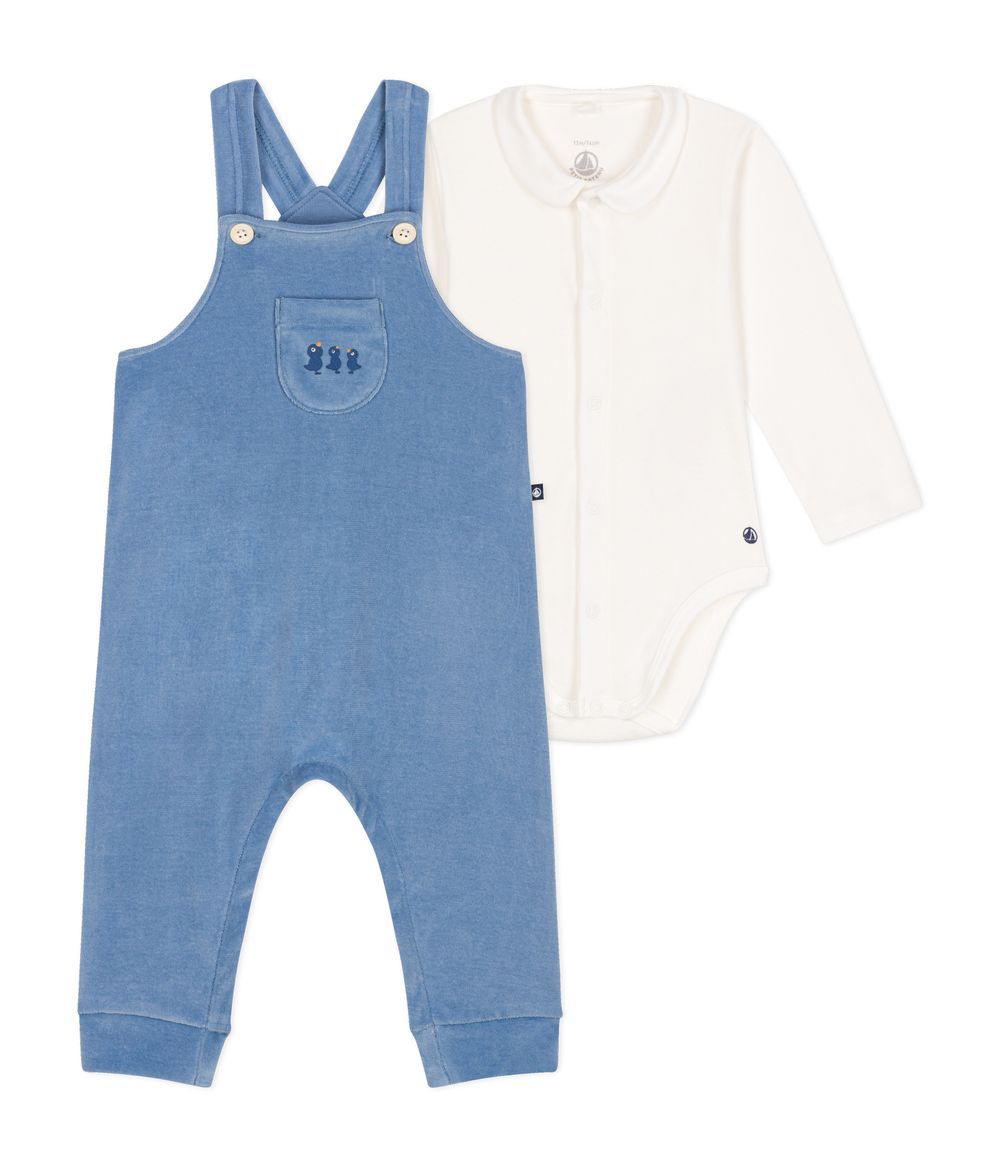 Petit Bateau - Babies' Corduroy Dungaree Set