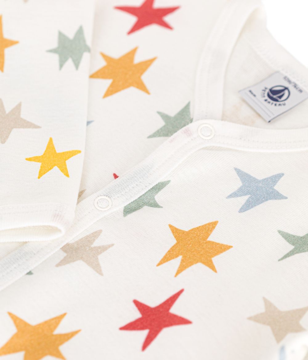 Petit Bateau - Babies' Christmas Print Footless Cotton Pyjamas