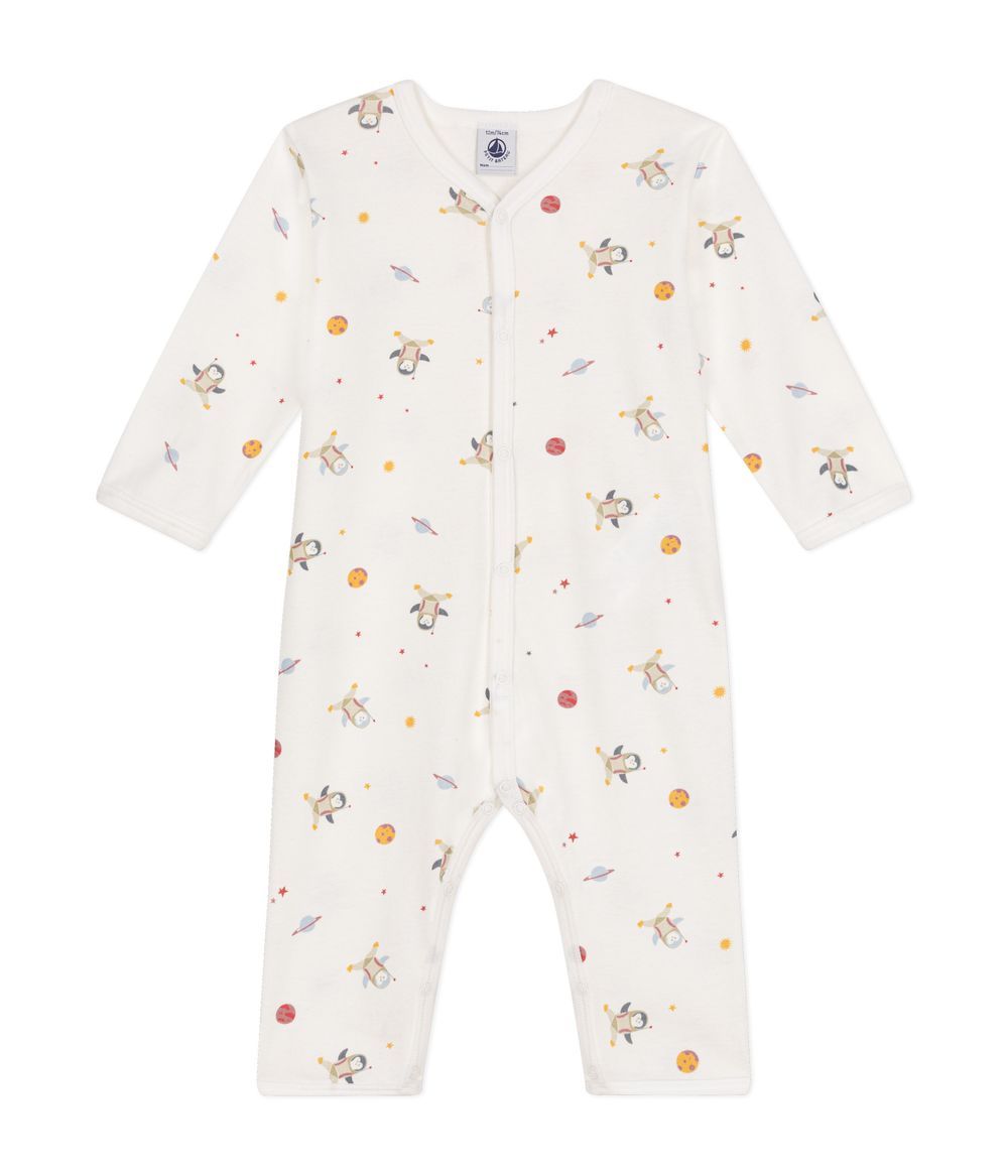 Petit Bateau - Babies' Footless Cotton Pyjamas - Marshmallow White