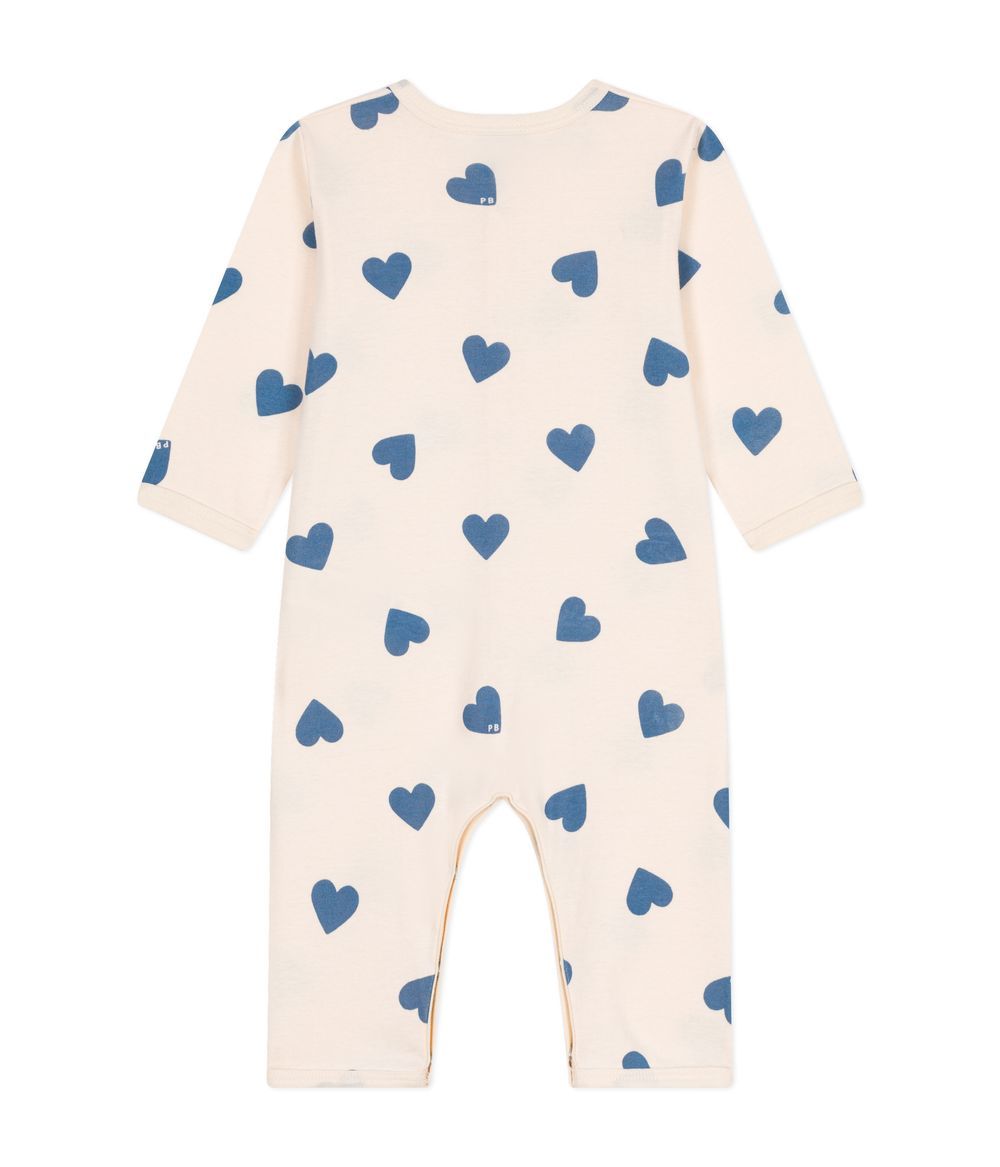 Petit Bateau - Babies' Printed Cotton Footless Sleepsuit - Avalanche/Beach White/Blue