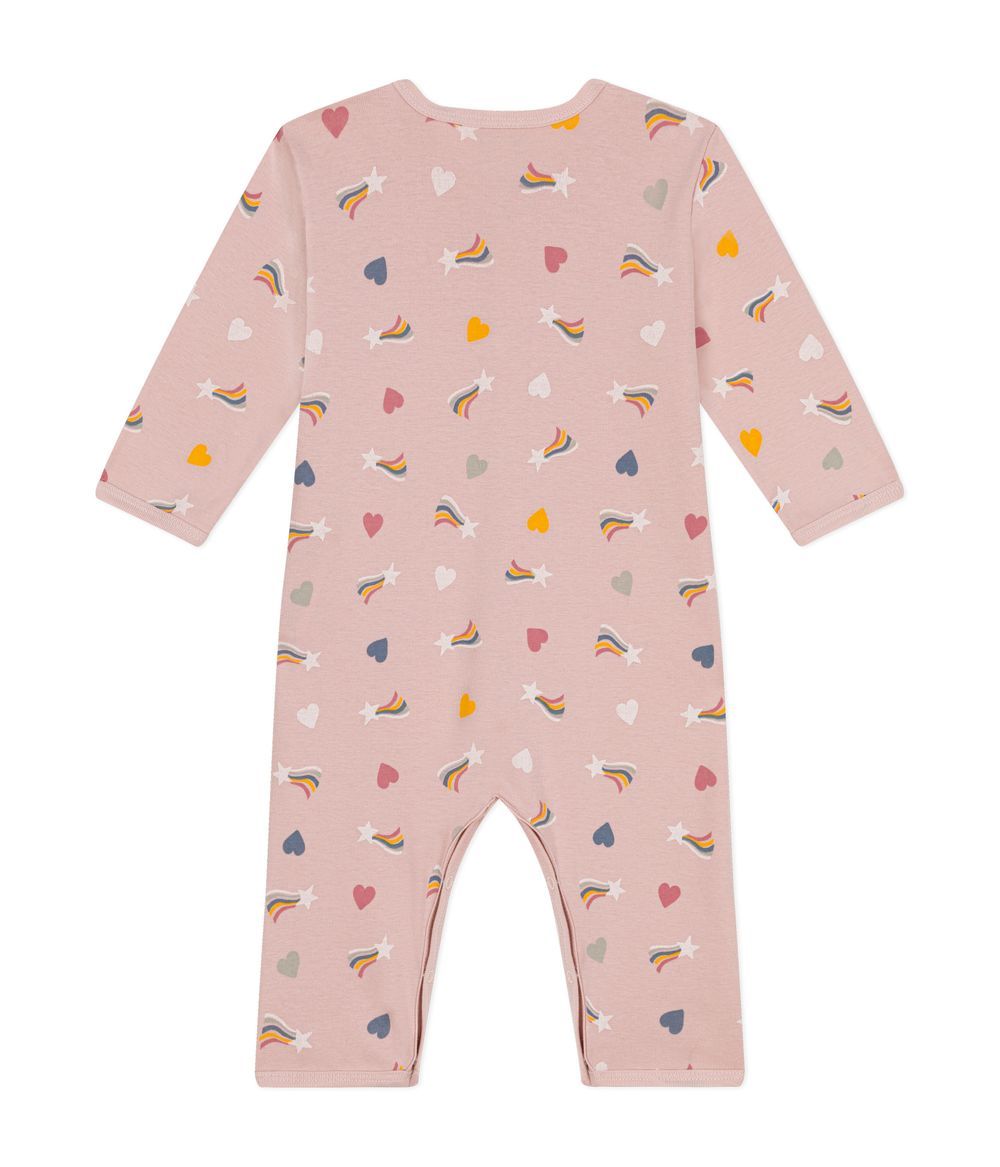 Petit Bateau - Babies' Printed Cotton Footless Sleepsuit - Saline/Pink