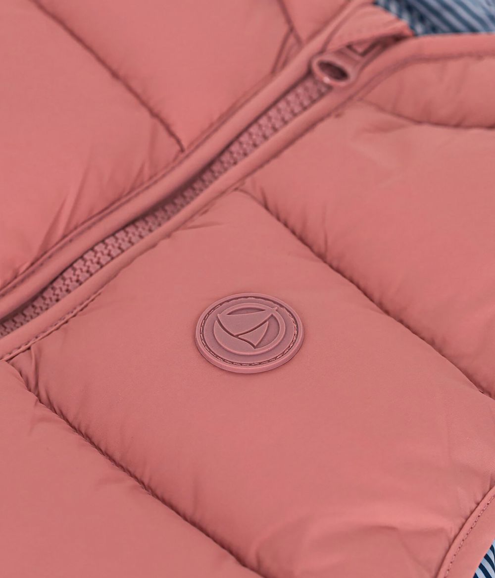 PETIT BATEAU - Childrens' Sleeveless Quilted Padded Jackets - Rosewood Pink