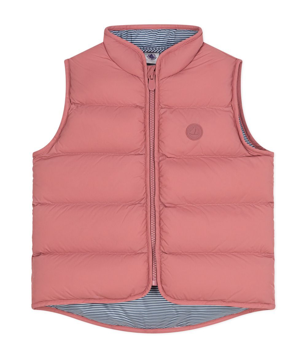 PETIT BATEAU - Childrens' Sleeveless Quilted Padded Jackets - Rosewood Pink