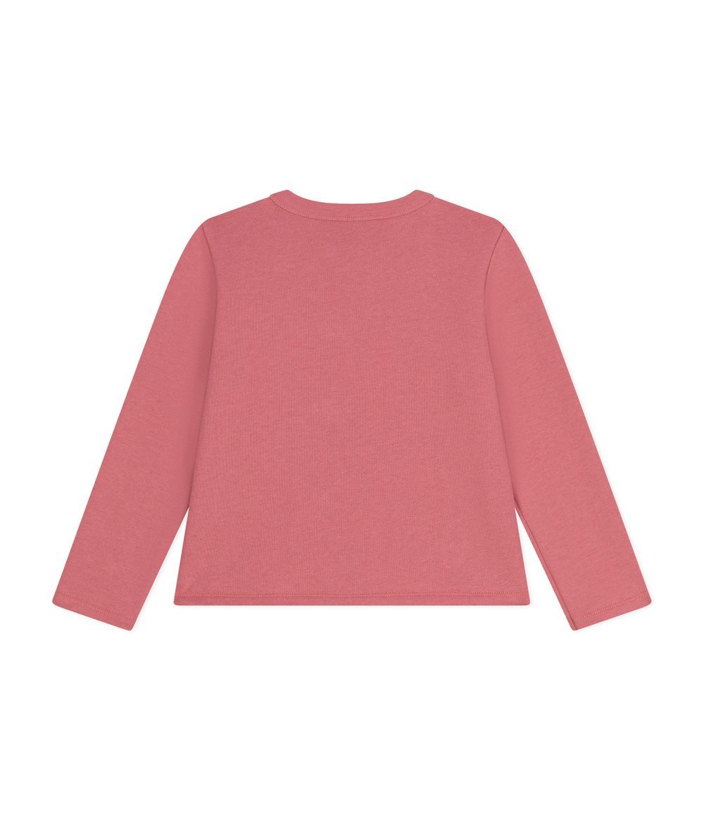 PETIT BATEAU - Girls' Fleece Cardigan - Rosewood Pink