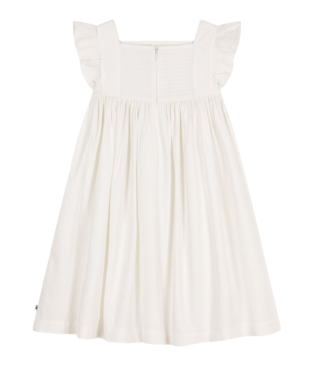 Petit Bateau - Girls' Sleeveless Textured Cotton Dress