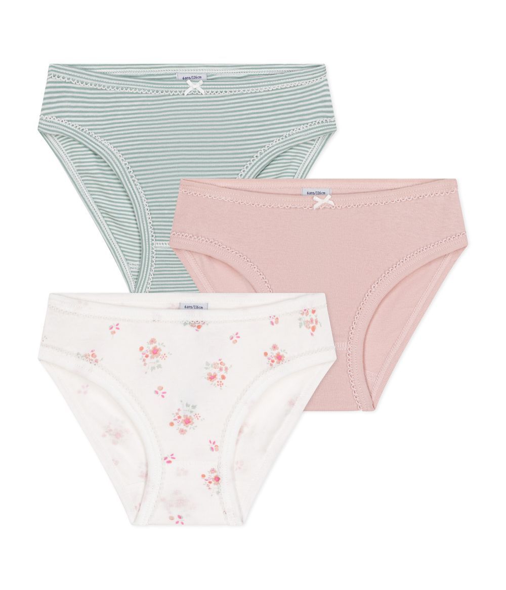 Petit Bateau - 3pc-Set - Girls Cotton Briefs