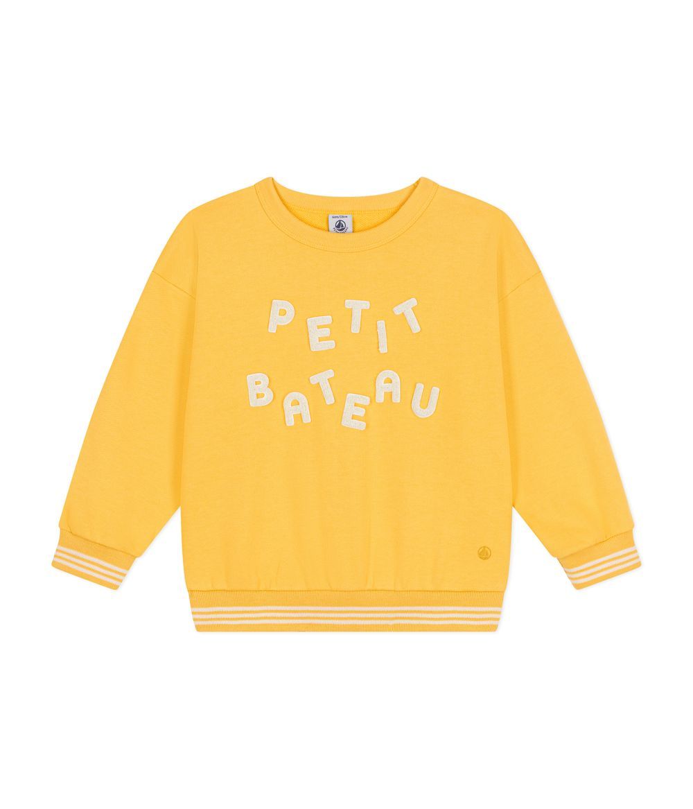 Petit Bateau - Fleece Sweatshirt For Girls Or Boys - Yellow