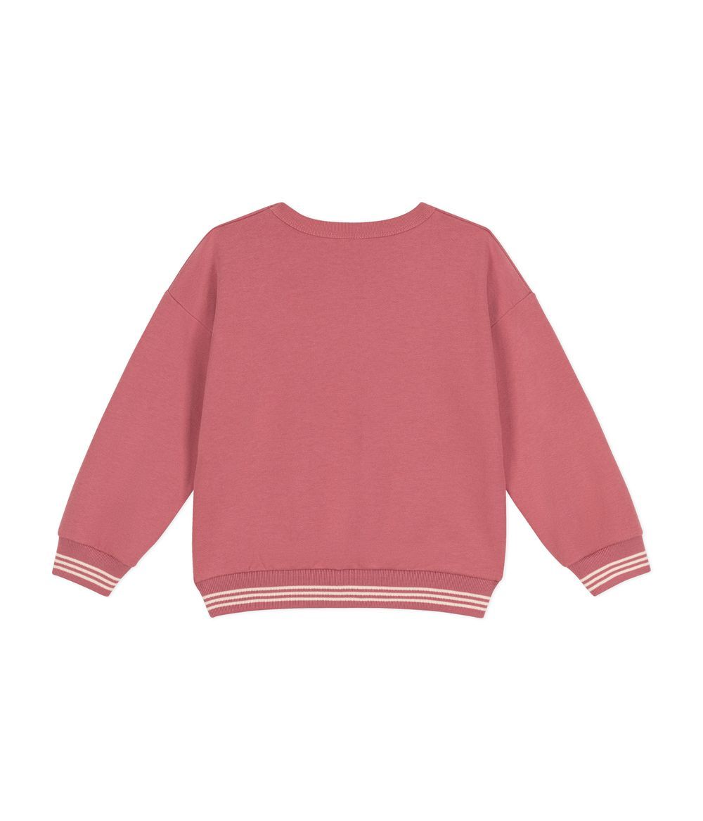 Petit Bateau - Girls Cotton Sweatshirt - Rosewood Pink