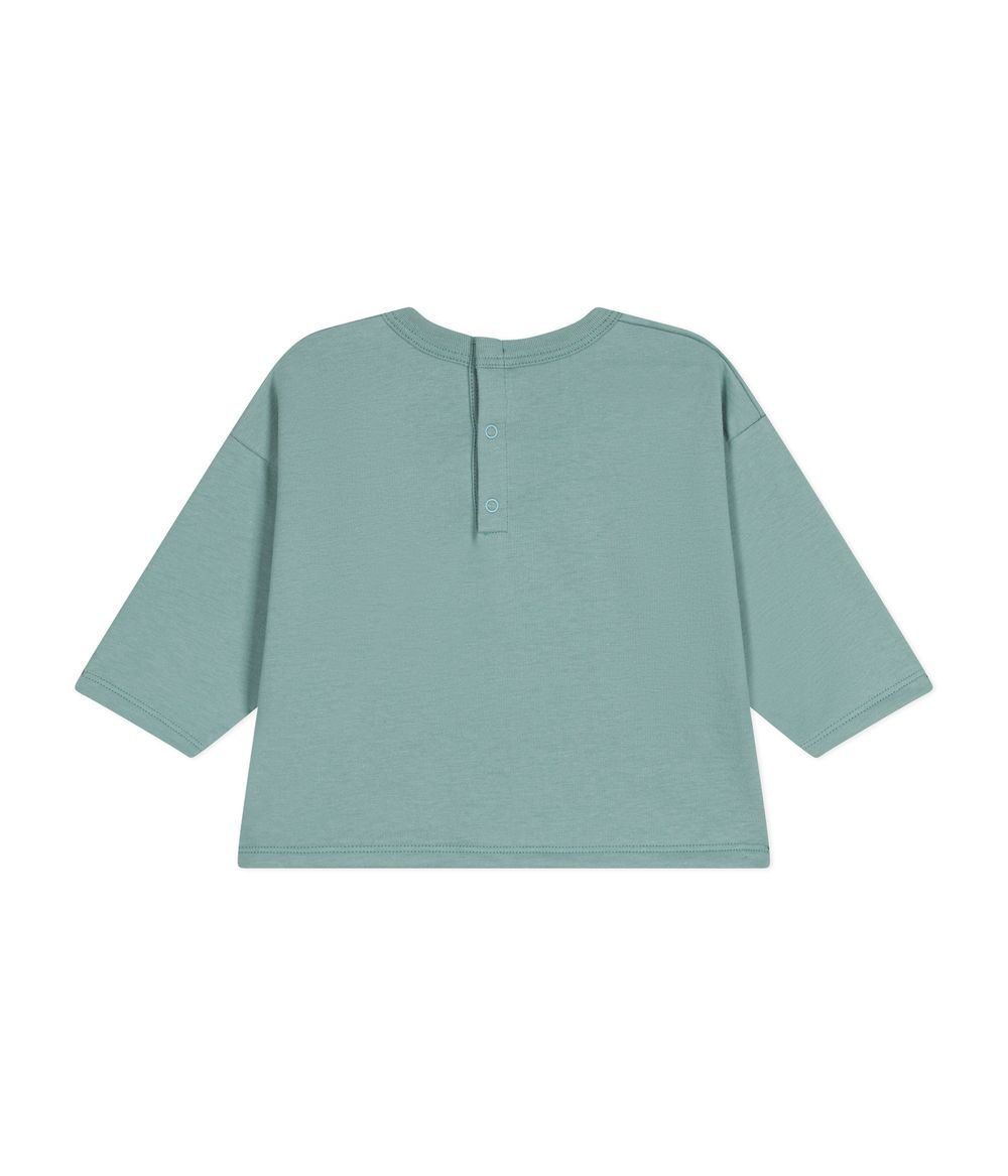 Petit Bateau - Babies' Long Sleeved T-Shirt In Fine Jersey - Paul Green