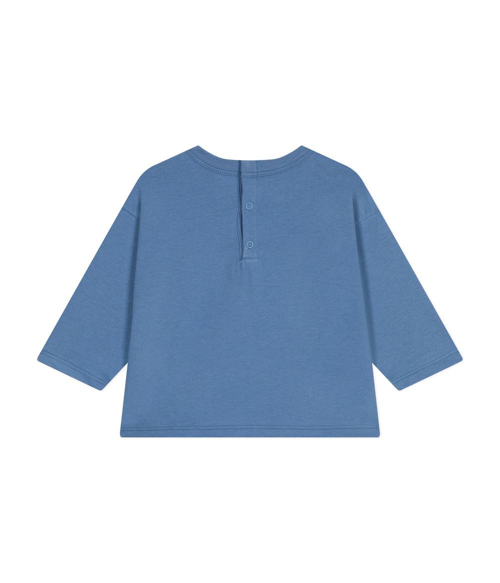 Petit Bateau - Babies' Long Sleeved T-Shirt In Fine Jersey - Beach Blue