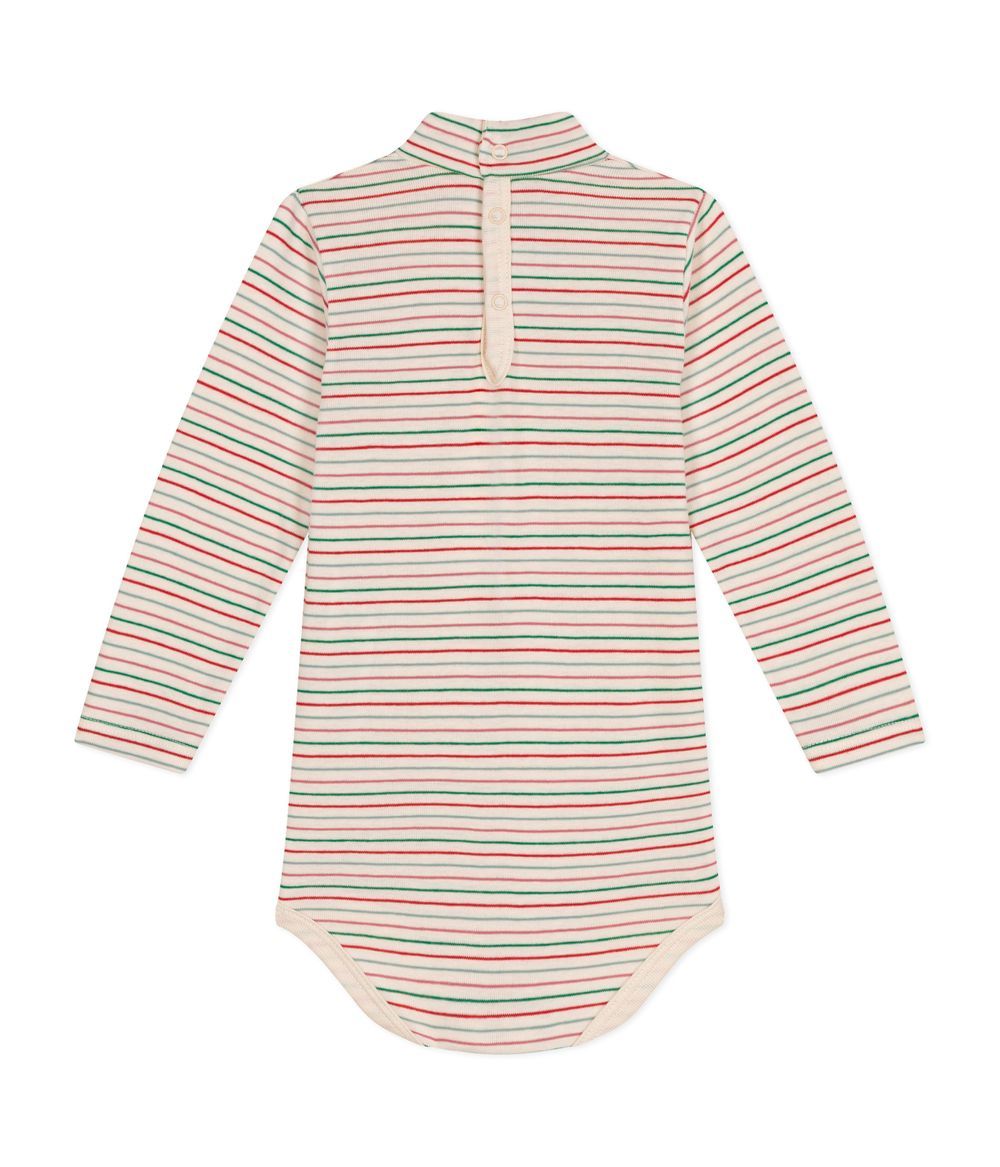 Petit Bateau - Babies' Long-Sleeved Rollneck Cotton Bodysuit - Avalanche