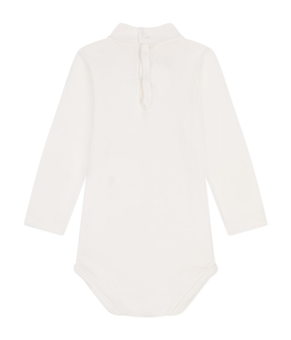 Petit Bateau - Bodysuit - Long-Sleeved Roll Neck - Marshmallow White