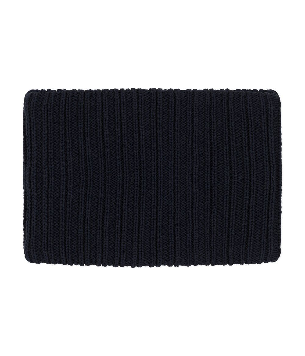 Petit Bateau - Children's Fleece-Lined Knitted Snood - Smoking Blue