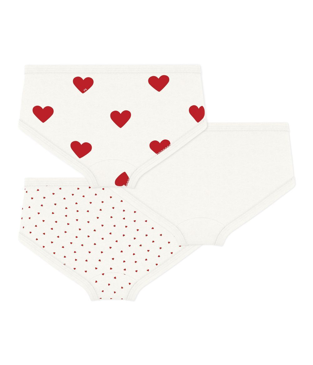 Petit Bateau - 3pc-Set - Girls High Waist Cotton Knickers - White