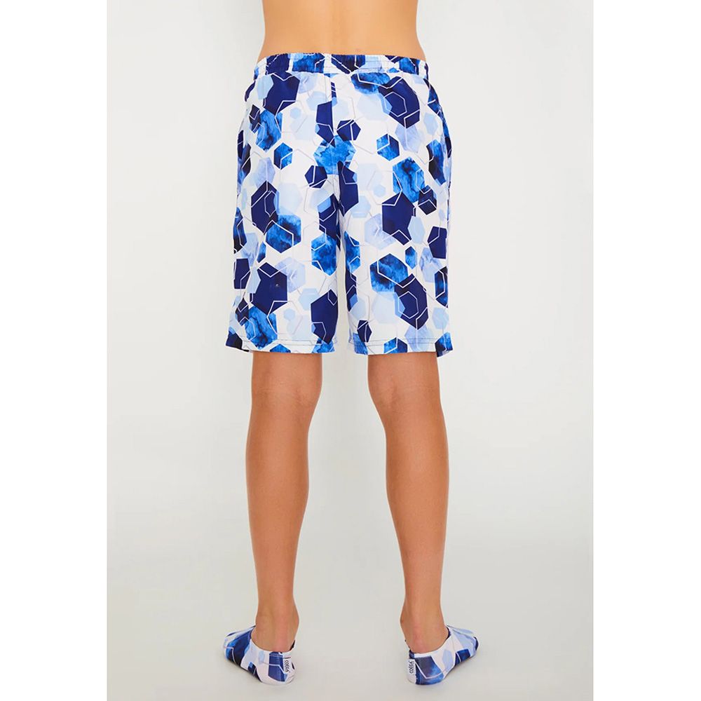 Coega Sunwear - Boys Youth Shorts Board - Navy Watercolor Hexagons