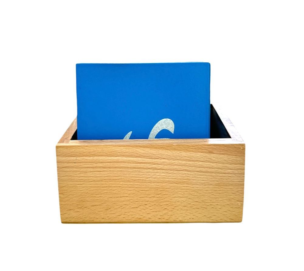 Edu Fun - Sand paper Arabic Cards And wooden box - 28 Pcs