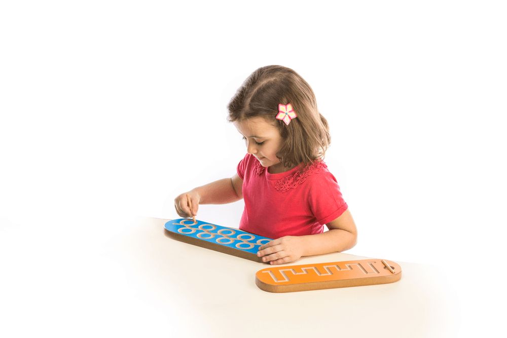 Edu Fun - Pre-Writing Double Board Set With Wooden Pencils - 2 Pcs