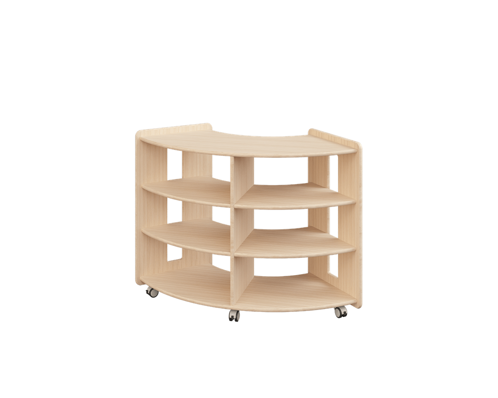 Edu Fun - 1/4 Circle N Curved Storage Units - Woody