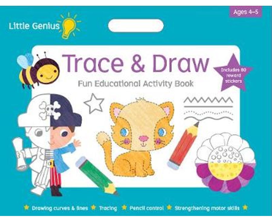 كتاب الأنشطة Little Genius Trace And Draw Fun Educational Activity Book