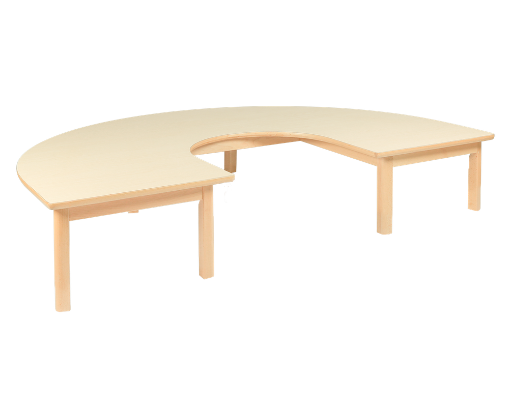 Edu Fun - Elegance U-Shape Table With 6 Legs - Woody - 40 cm