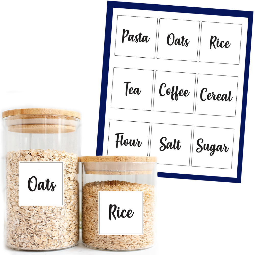 Twinkle Hands - 6 Big Pantry Labels -  English