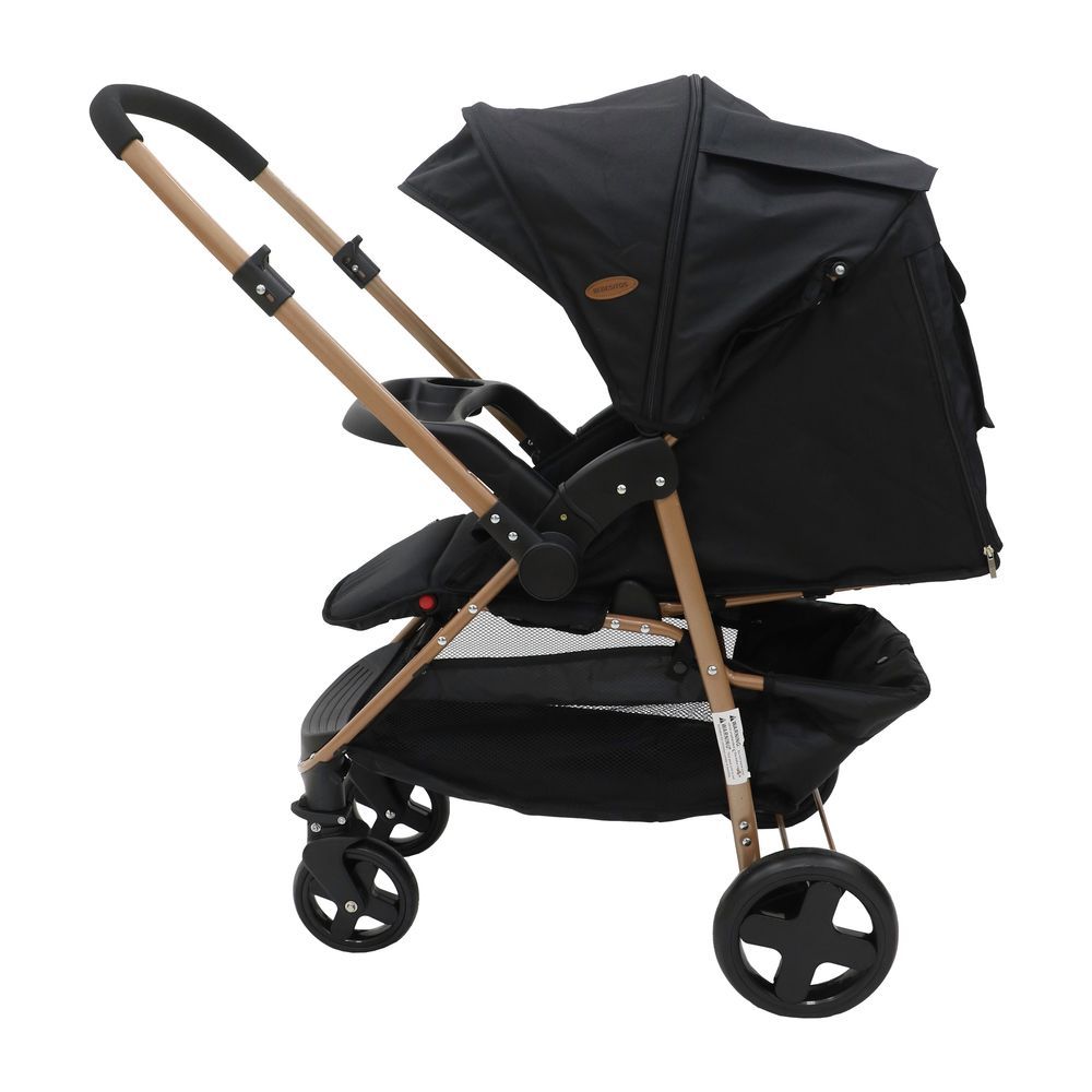 Bebesitos - Smoothride Reversible Stroller With Head Pillow - Black