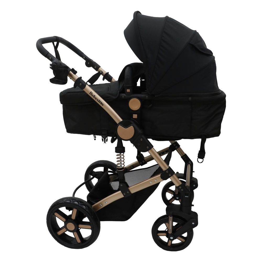 Bebesitos - Grandlux 3-In-1 Reversible Bassinet Stroller Pram - Black