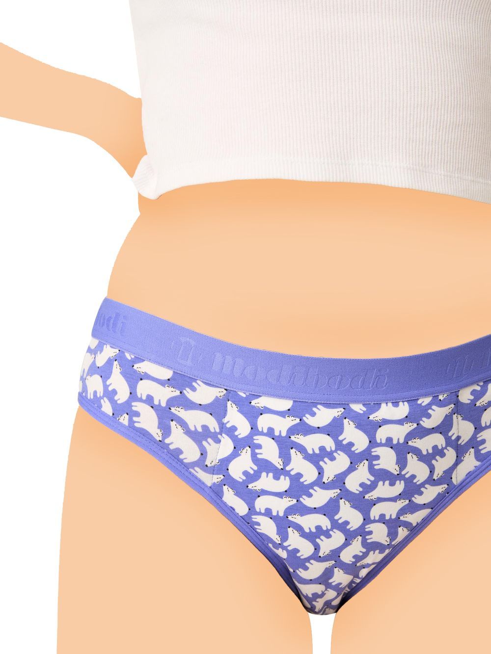 Modibodi - Period-Proof Teen Bikini Underwear - Polar Bear - Blue