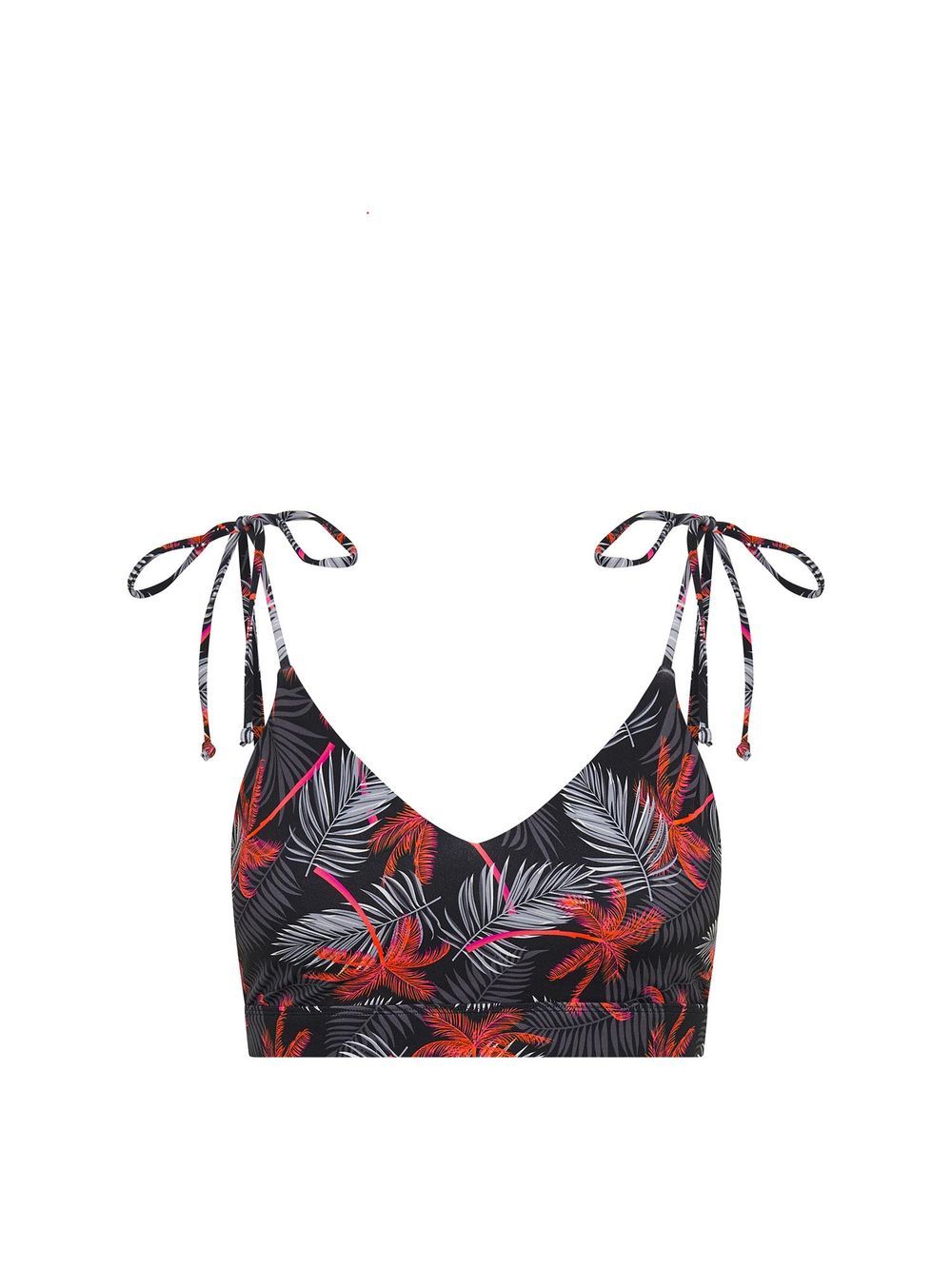 Modibodi - Teen Swim Tie Shoulder Crop Top - Jungle Palm