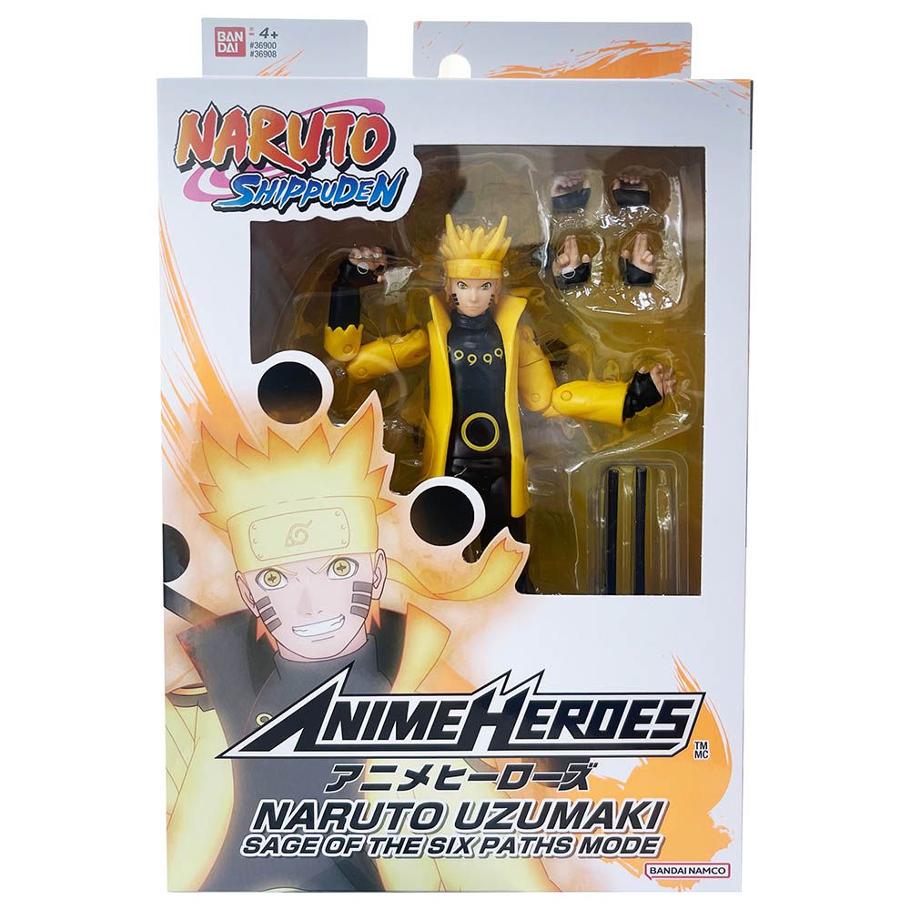 Bandai - Anime Heroes Naruto Uzumaki Naruto Sage Figure - 6.5-Inch