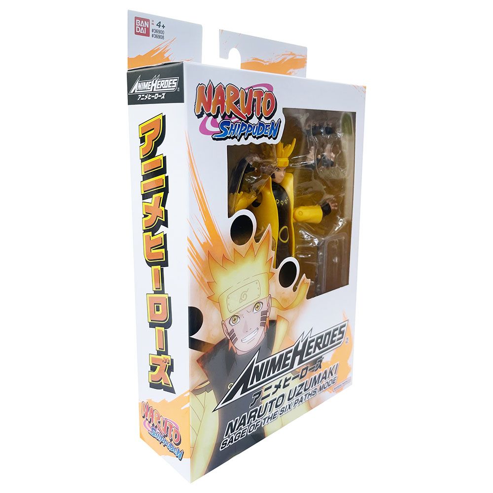 Bandai - Anime Heroes Naruto Uzumaki Naruto Sage Figure - 6.5-Inch