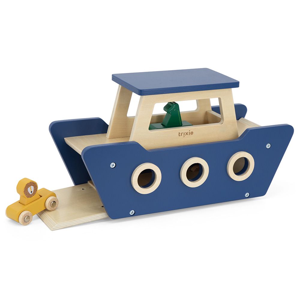 Trixie - Wooden Ferry Boat - Blue