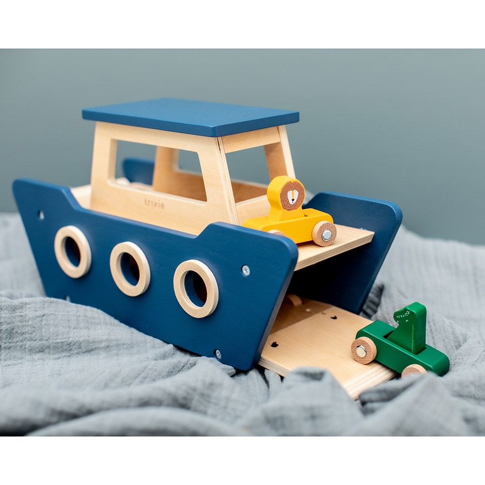 Trixie - Wooden Ferry Boat - Blue