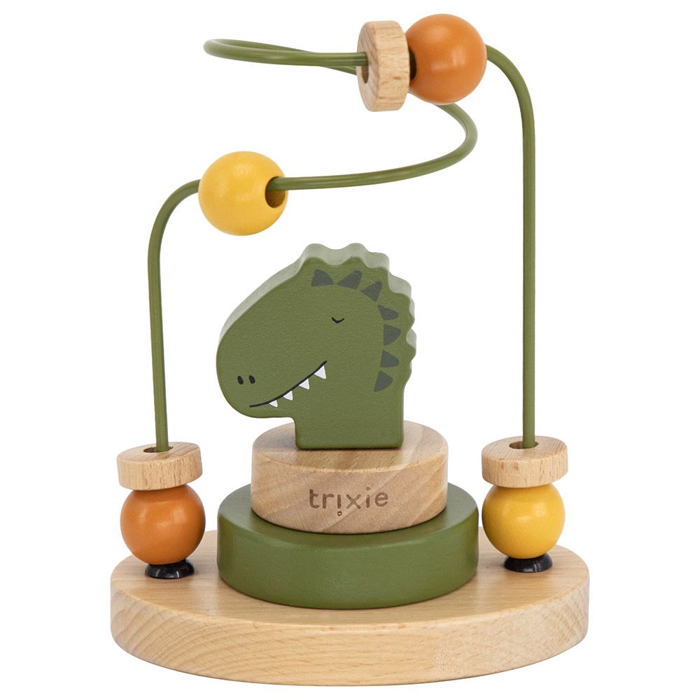 Trixie - Wooden Beads Maze - Mr. Dino - Green