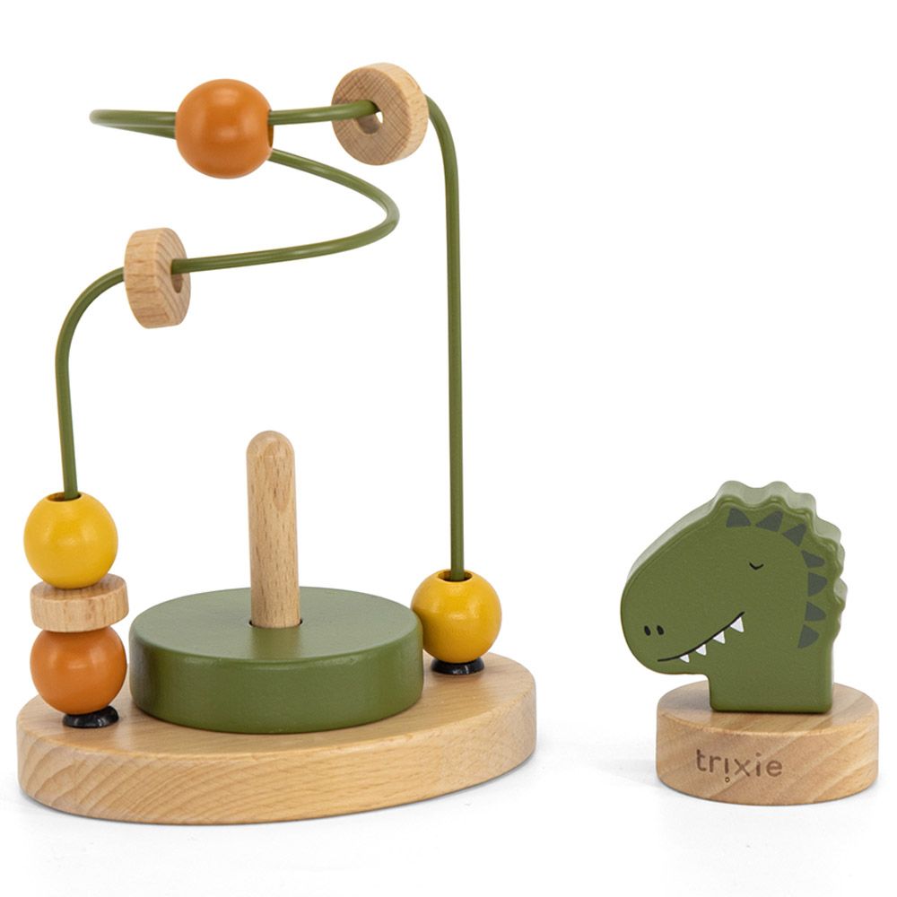 Trixie - Wooden Beads Maze - Mr. Dino - Green