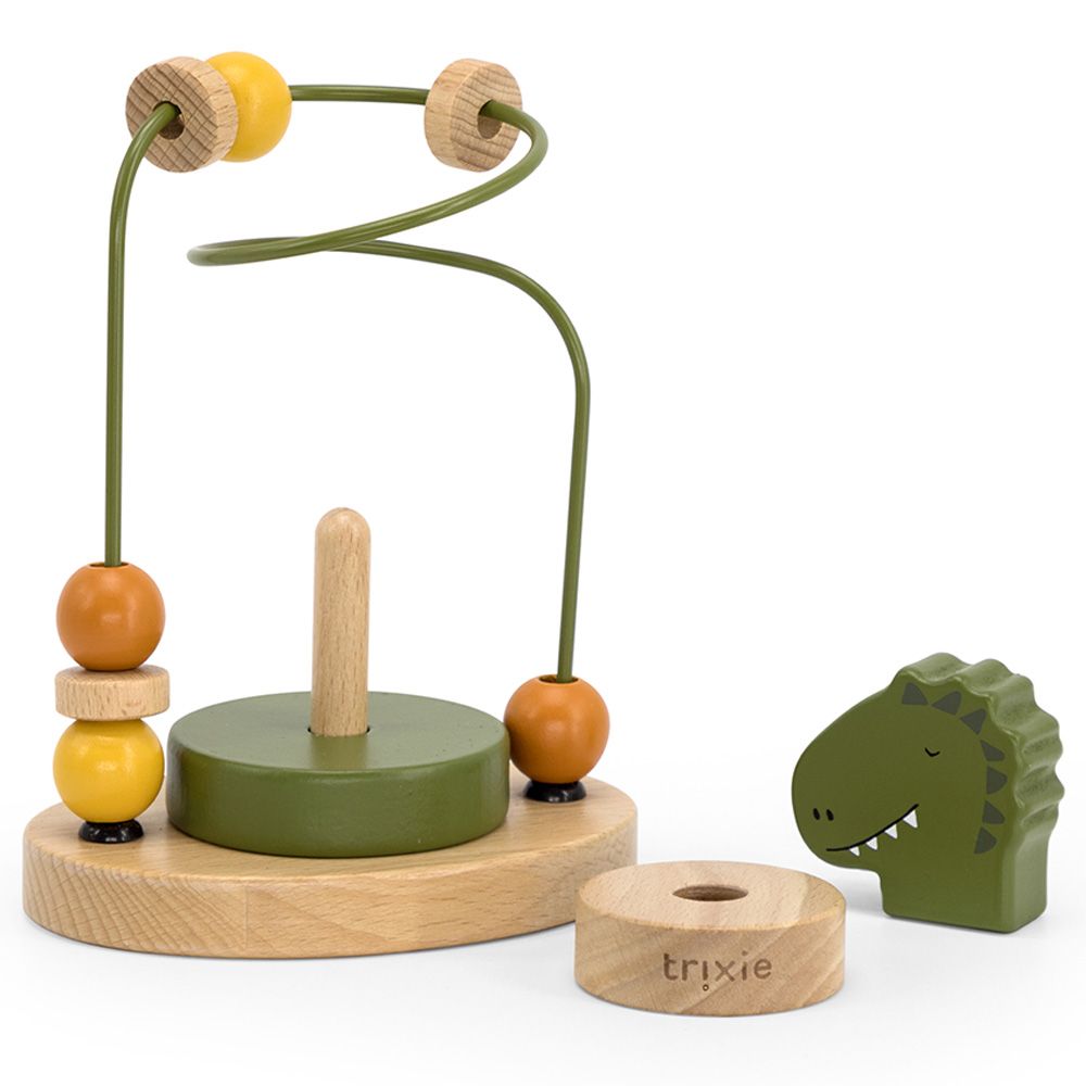 Trixie - Wooden Beads Maze - Mr. Dino - Green