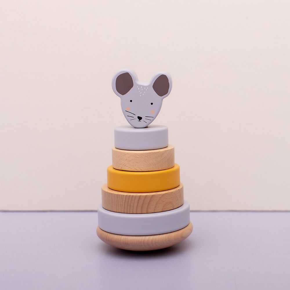 Trixie - Wooden Stacking Toy - Mrs. Mouse - Lilac